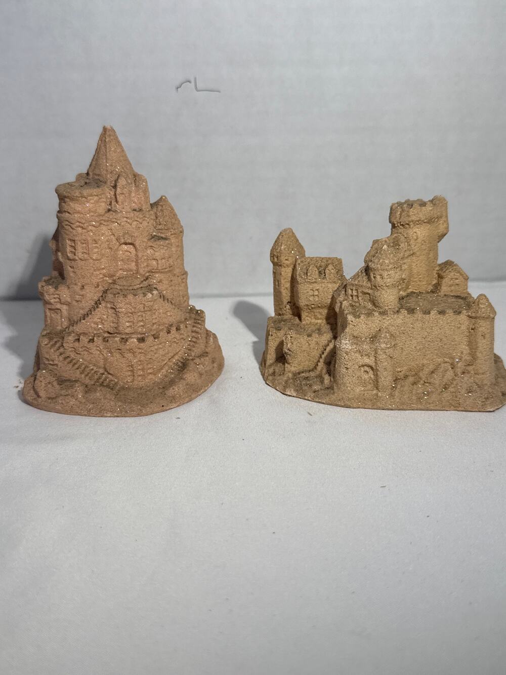 Miniature Sand Castle Figurines Set 2 Beach Coastal Decor Sandcastle Sculpture
